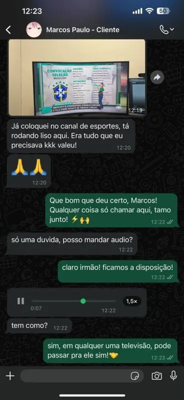 Avaliação de cliente